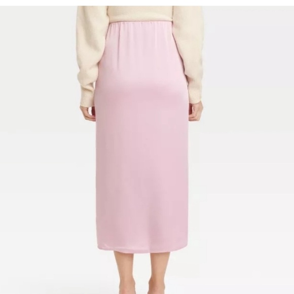 A New Day Women's A-Line Maxi Slip Skirt bubblegum pink Size large - Picture 2 of 5